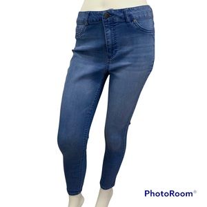 d. Jeans Blue Medium Wash Crop Length Denim Jeggings Jeans - Size 6